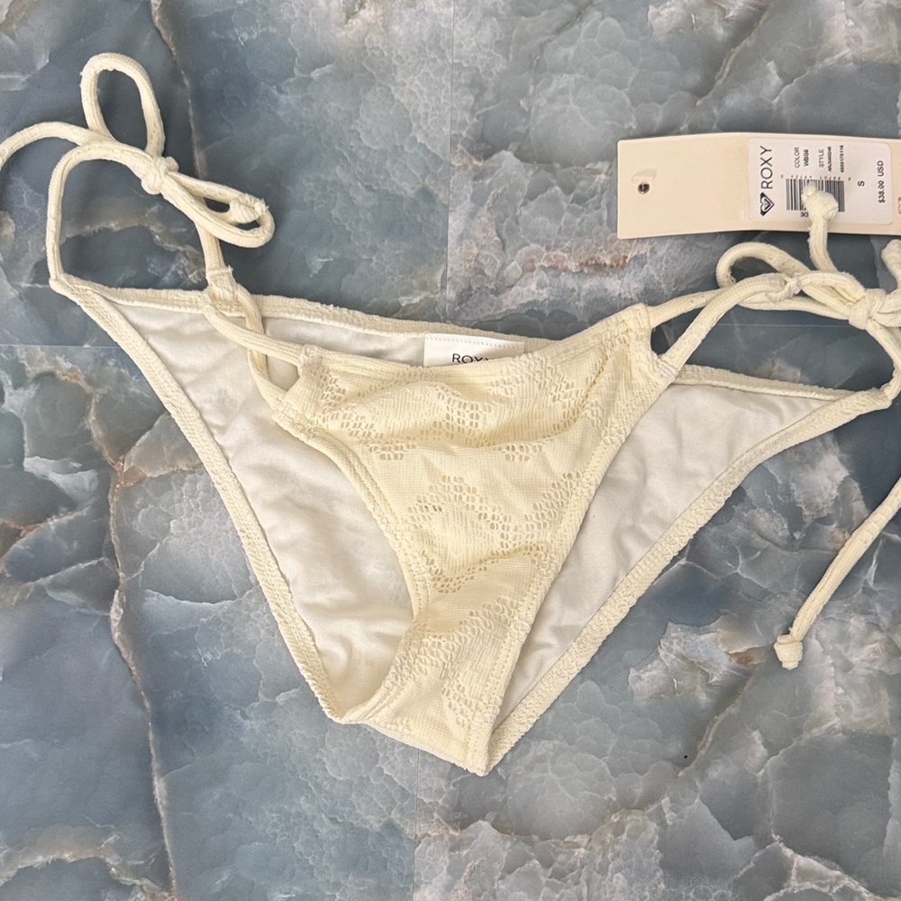 Roxy Cream Lace Bikini Bottom